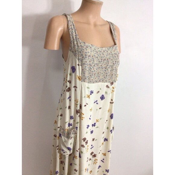TT Mar Vintage Floral Dress Cottage Core Womens Medium - Picture 2 of 9